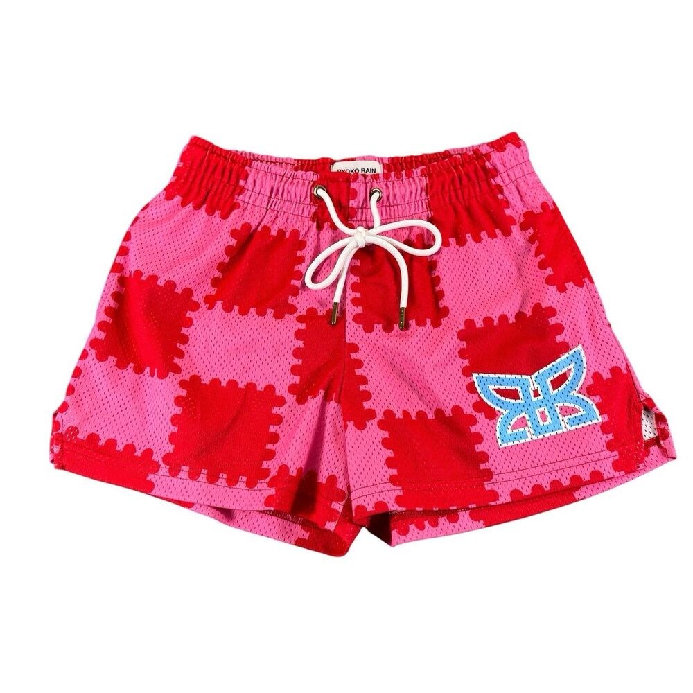 Ryoko Rain Sz S Be My Valentine Unisex Pockets Drawstring Mesh Shorts USA made